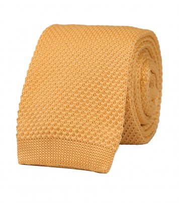 Sunflower yellow knitted tie