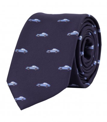 Navy blue cars necktie