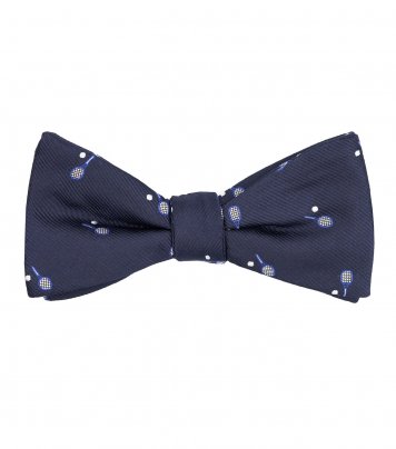 Navy blue tennis bow tie