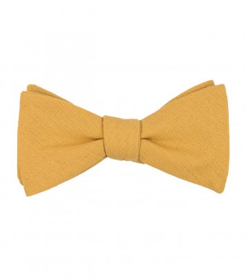 Solid Gold yellow self-tie bow tie