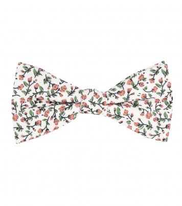 White Sienna bow tie