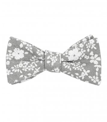 Grey Bruni self-tie bow tie