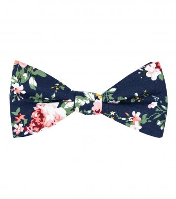Navy blue Lauren self-tie bow tie