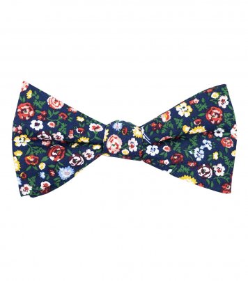 Navy blue Meadow self-tie bow tie
