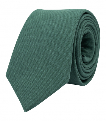 Solid forest green necktie