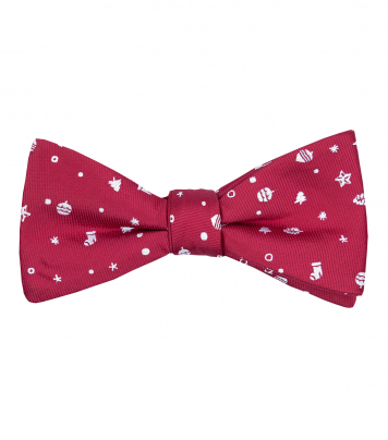 Red Christmas self-tie bow tie