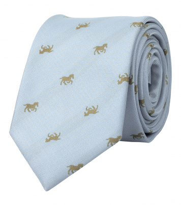 Light blue horses necktie