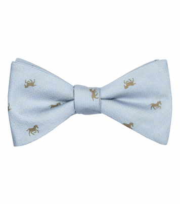 Light blue horses bow tie