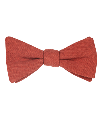 Solid Rusty orange self-tie bow tie