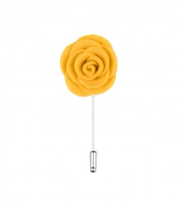 Yellow felt lapel flower