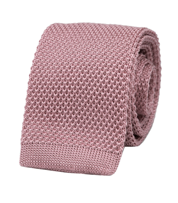 Růžová pletená kravata Blush Pink