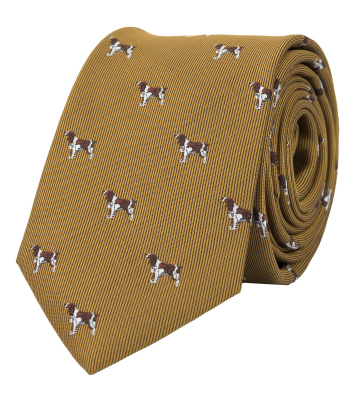 Žlutá kravata se psy