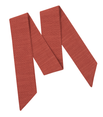 Oranžová dámská mašle Rusty