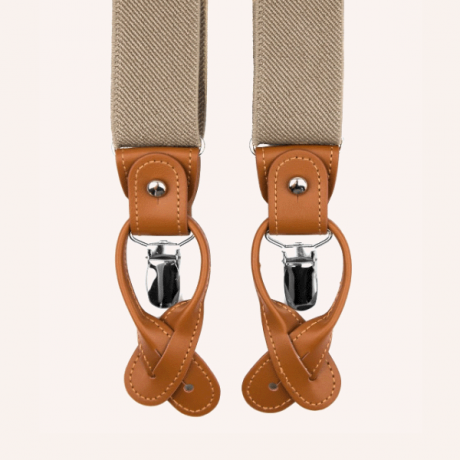 Button suspenders for men