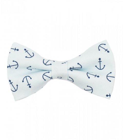 Blue anchors pre-tied bow tie 