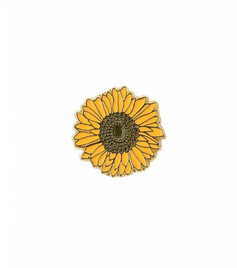 Sunflower lapel pin brooch 