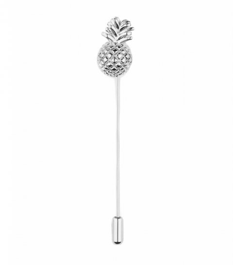 Silver pineapple lapel pin 