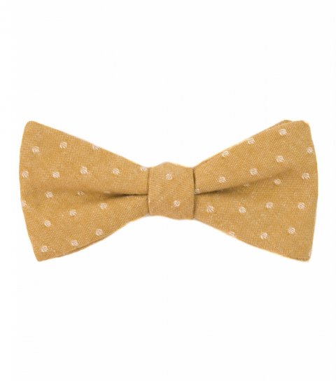 Mustard dots bow tie 