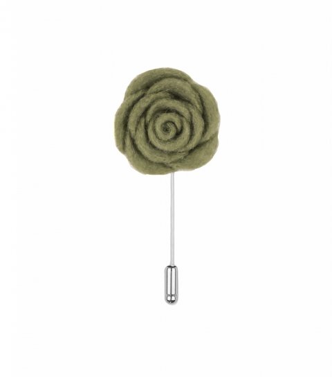 Sage green lapel flower pin 