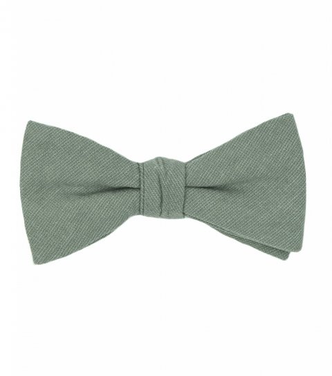 Solid Sage Green self-tie bow tie 