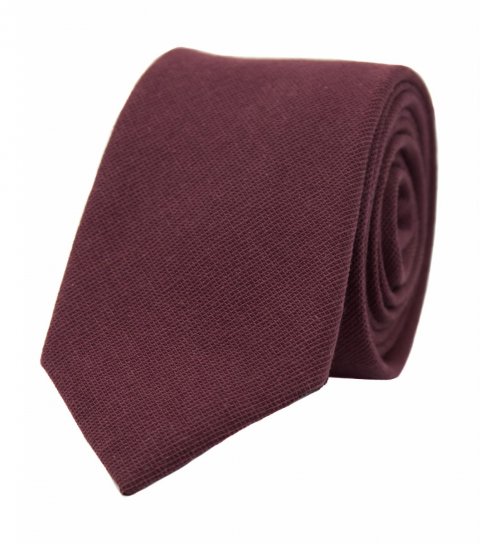 Solid Burgundy red necktie 