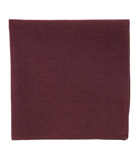 Solid Burgundy red pocket square 