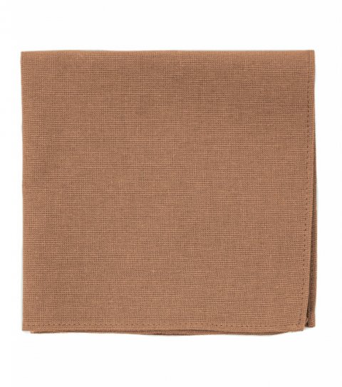 Solid Cinnamon brown pocket square 
