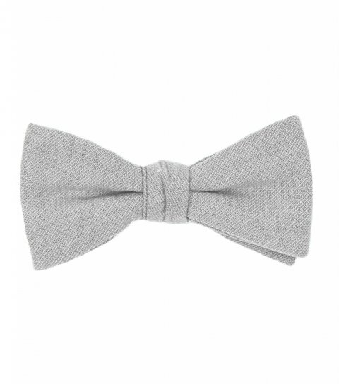 Solid Mist grey bow tie 