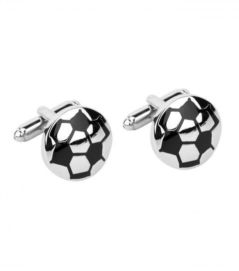 Soccer ball cufflinks 