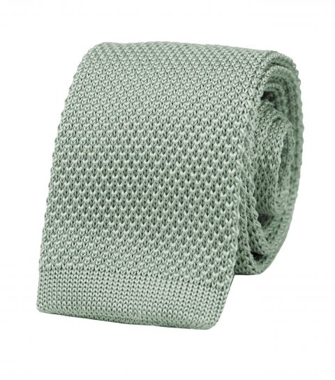 Sage Green knitted tie 