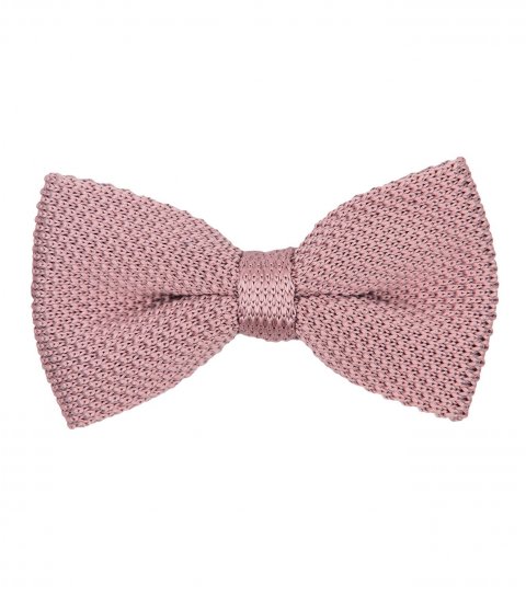 Blush Pink knitted bow tie 