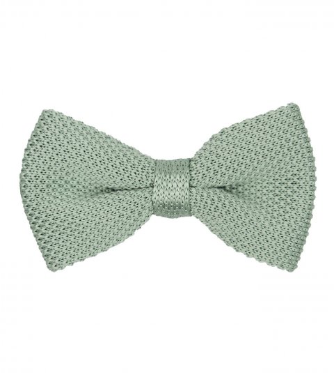 Sage Green knitted bow tie 