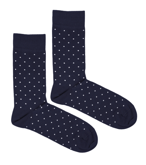 Navy blue polka dot socks 