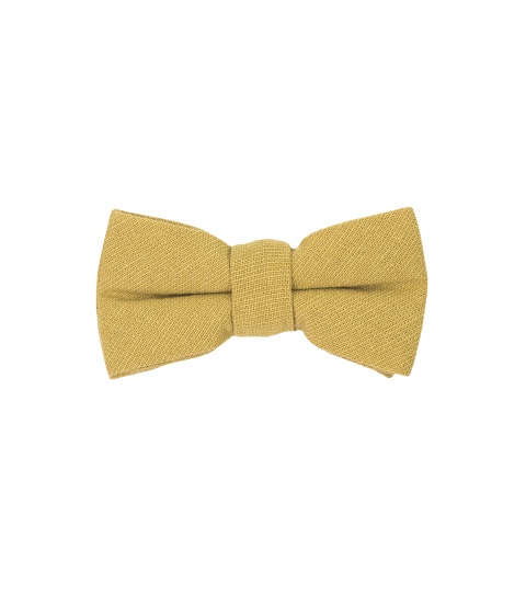 Yellow Dijon kids bow tie 