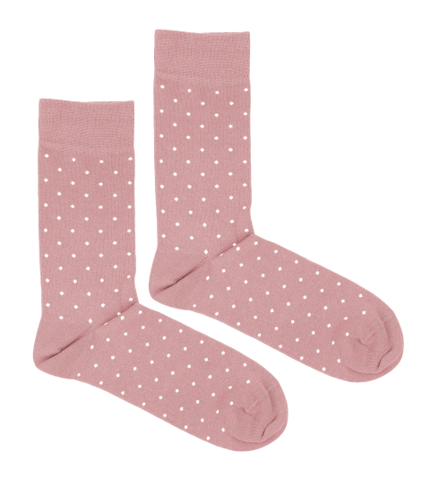 Růžové ponožky s puntíky 
