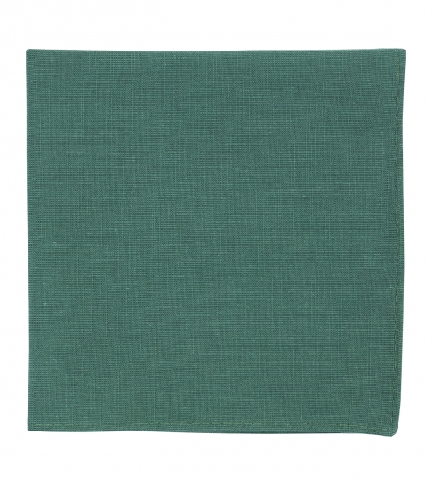 Solid Forest green pocket square 
