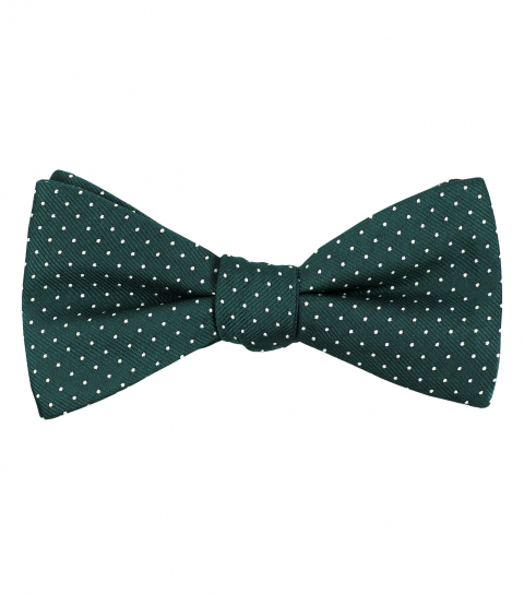 Green polka dot bow tie 