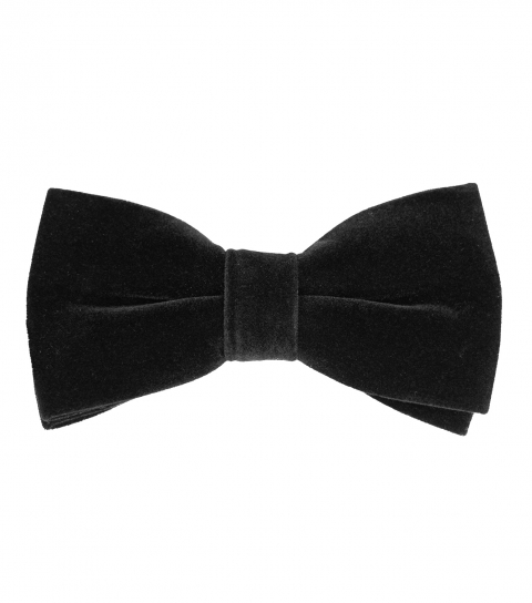 Black velvet bow tie 