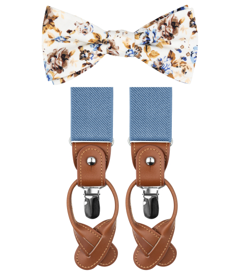 Luca bow tie and suspenders set 