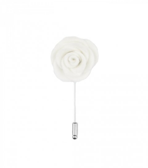 White felt lapel flower 