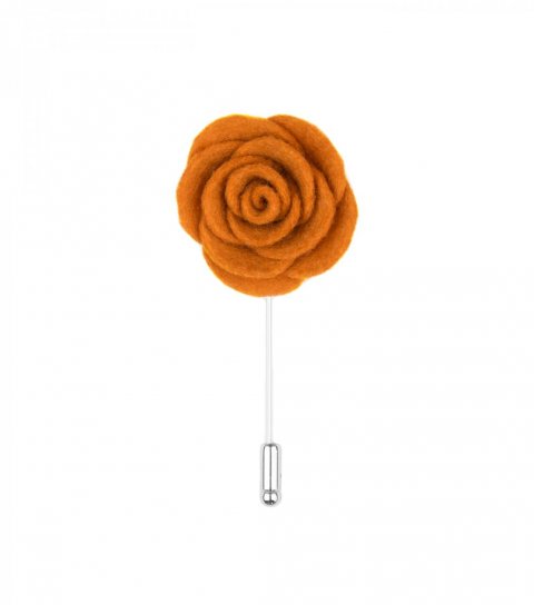 Oranžová kvetina do klopy 