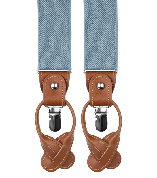 Pastel Blue bow tie suspenders set | bubibubi.store