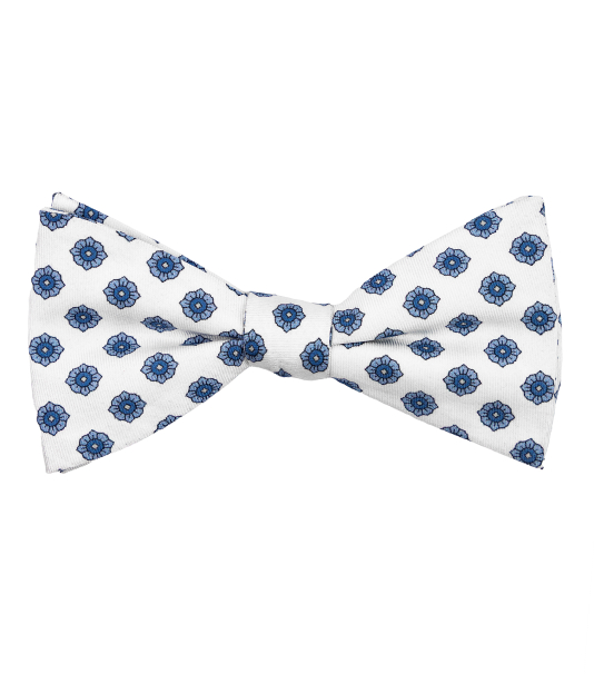 White silk Vela bow tie | bubibubi.eu