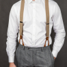 Indigo bow tie suspenders set