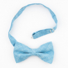 Azure blue pre-tied bow tie