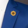 Sunflower lapel pin brooch