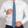 Blue necktie with anchors