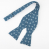 Blue anchors self-tie bow tie