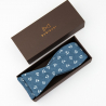Blue anchors self-tie bow tie