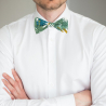 White Azure self-tie bow tie